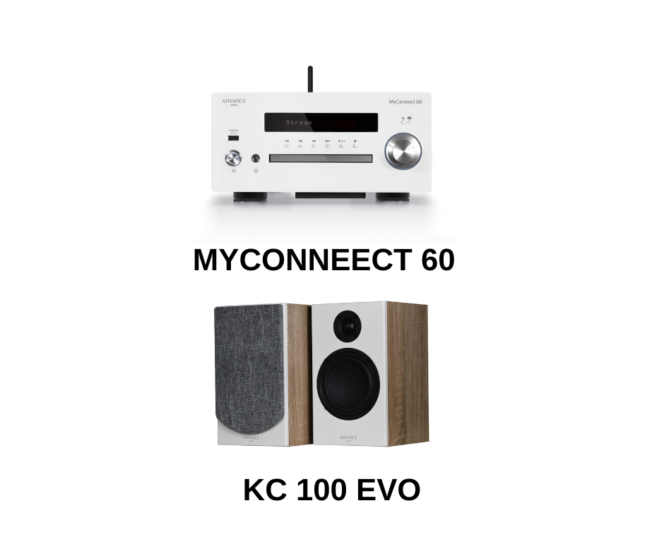 Pachet Advance Paris – My Connect 60 All in One White + Boxe de Raft KC 100, Light Wood